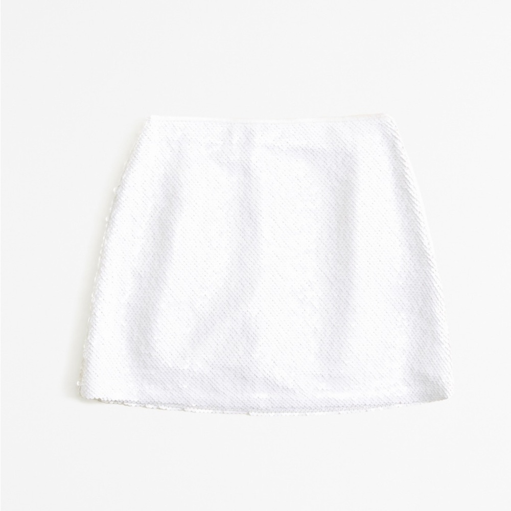 NWT Abercrombie & Fitch White Sequin Skort (Skirt with Shorts)